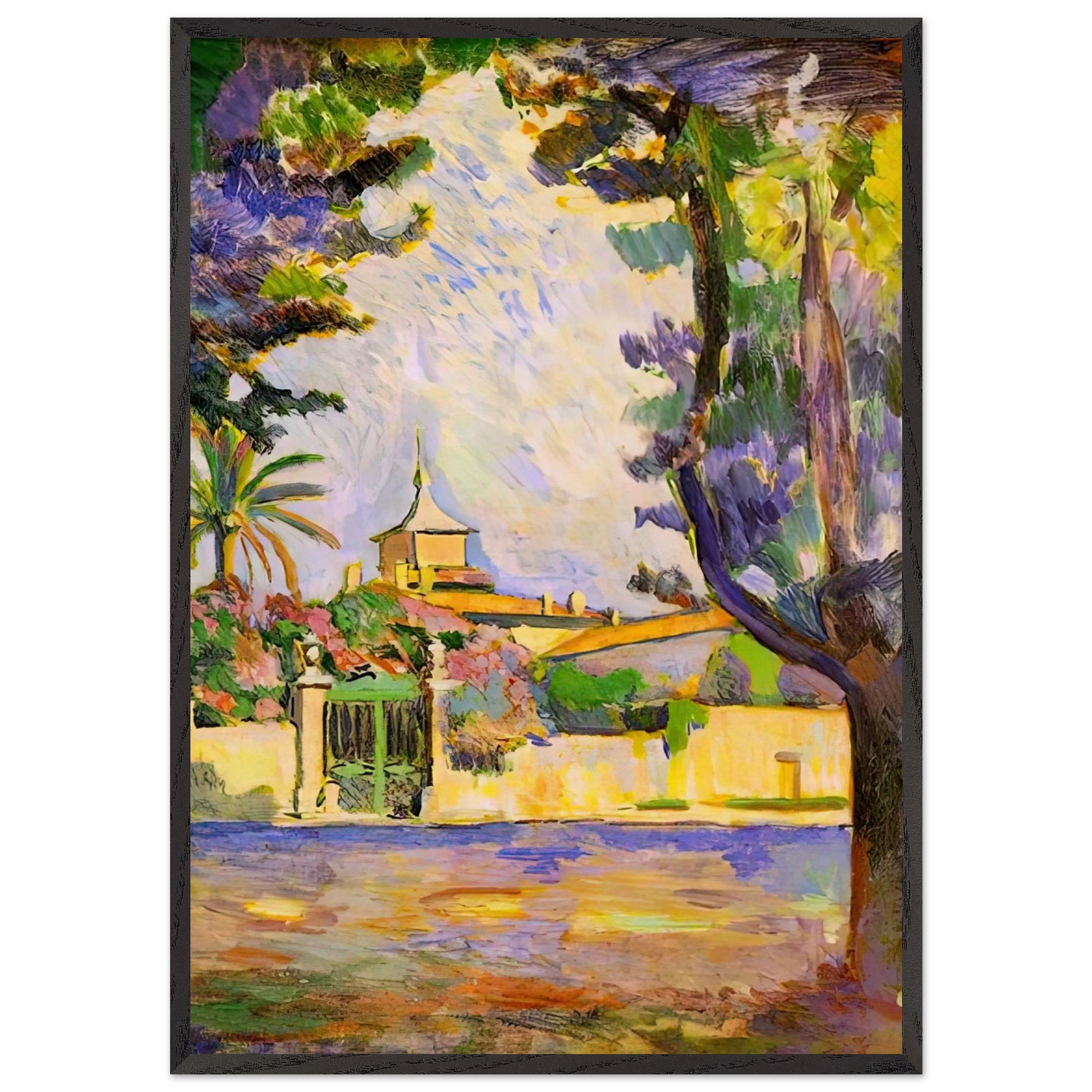 PLACE DES LICES ST TROPEZ 1904 - Henri Matisse Framed Art Print – Black Wooden Frame - Default Title - -Framed Art Print
