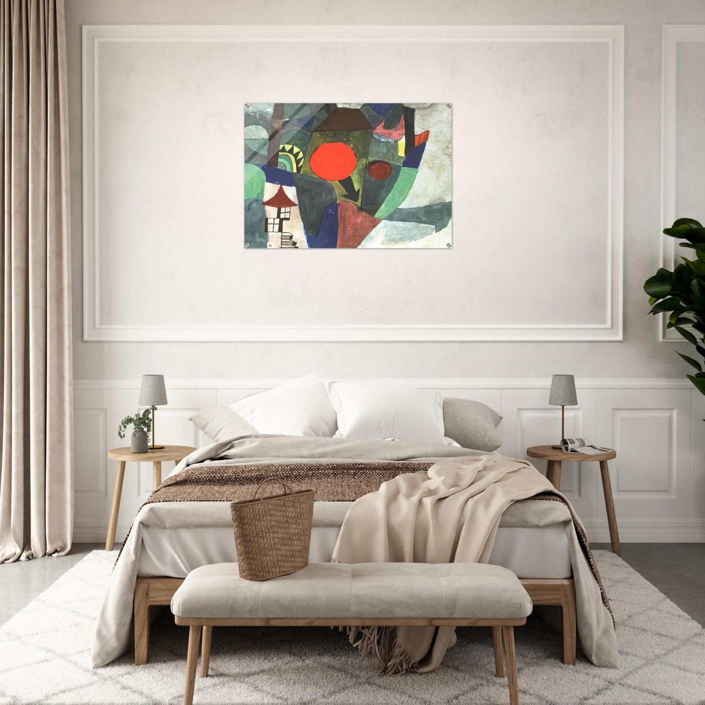 WITH THE SETTING SUN 1919 - Paul Klee Acrylic Print - 70x100 cm / 28x40″ inches