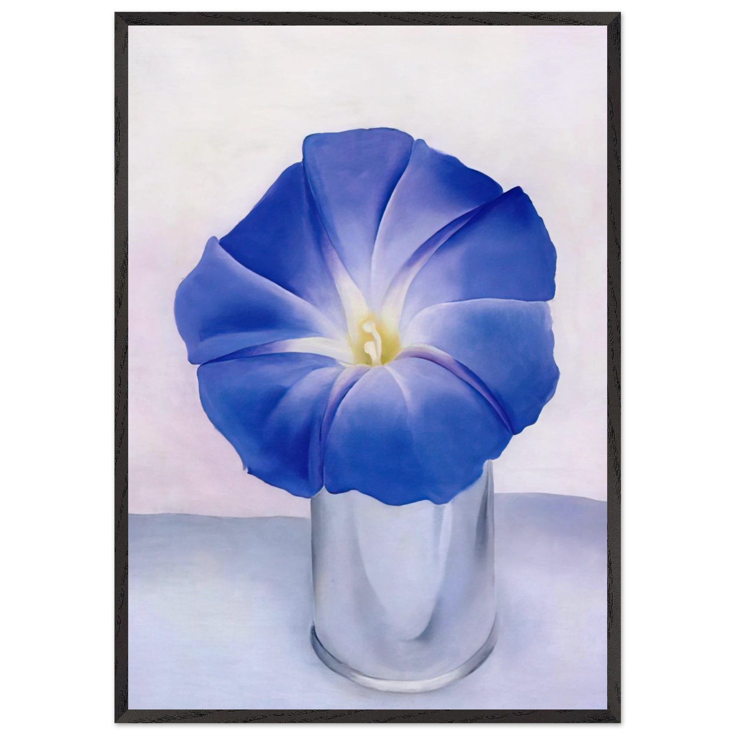 Blue Morning Glory - Georgia OKeeffe 70x100 cm / 28x40 inches Framed Art Print – Black Wooden Frame