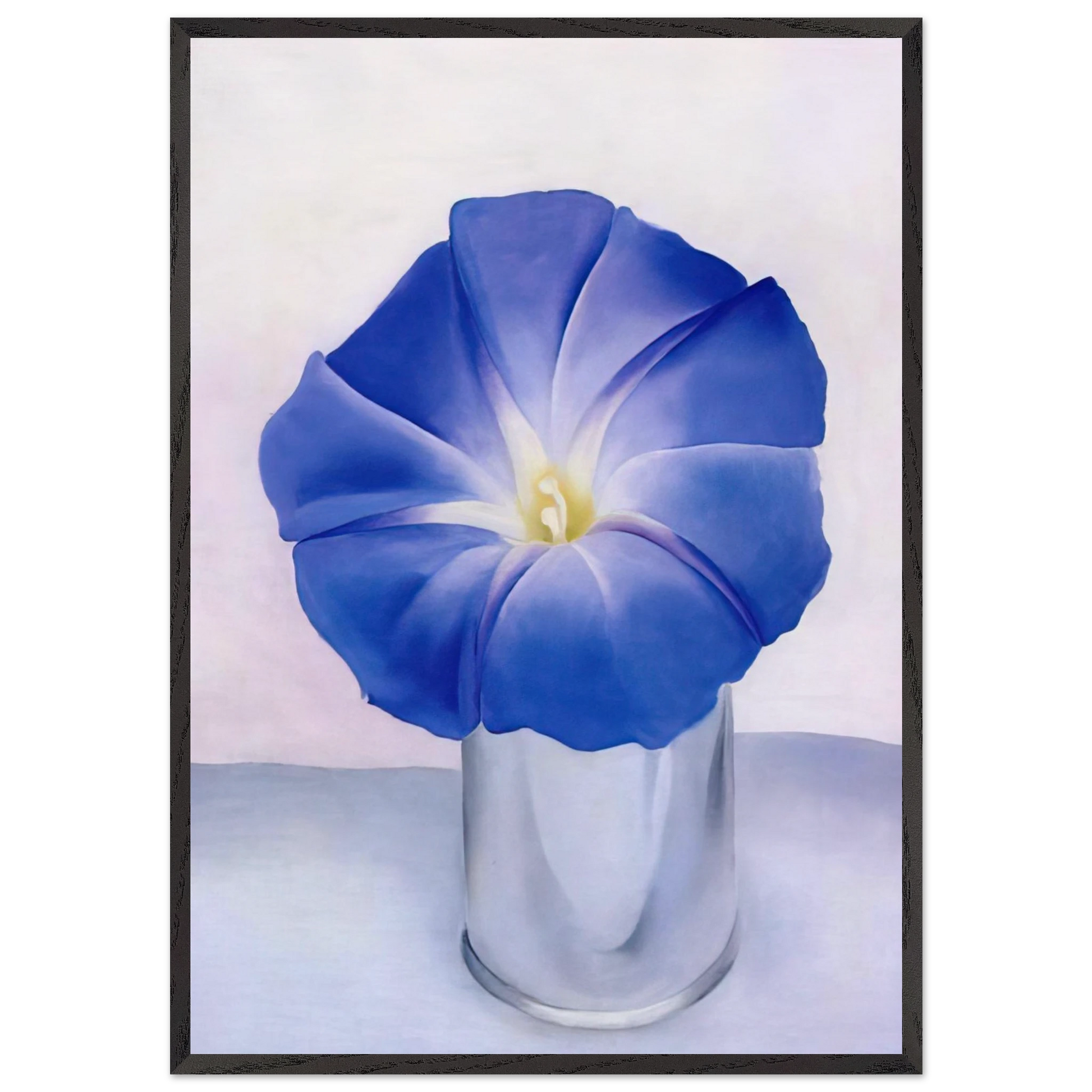 Blue Morning Glory - Georgia OKeeffe 70x100 cm / 28x40 inches Framed Art Print – Black Wooden Frame