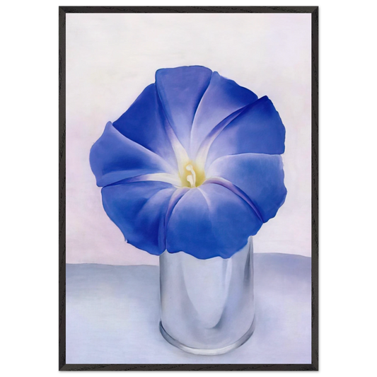 Blue Morning Glory - Georgia OKeeffe 70x100 cm / 28x40 inches Framed Art Print – Black Wooden Frame