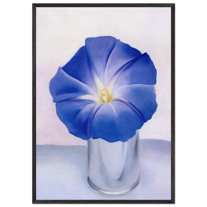 Blue Morning Glory - Georgia OKeeffe 70x100 cm / 28x40 inches Framed Art Print – Black Wooden Frame