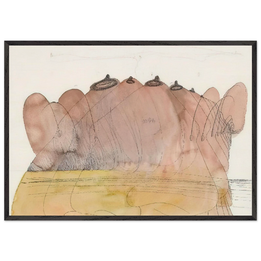 Untitled - 1974 N1 - Dieter Roth Framed Art Print – Black Wooden Frame - Default Title - -Framed Art Print