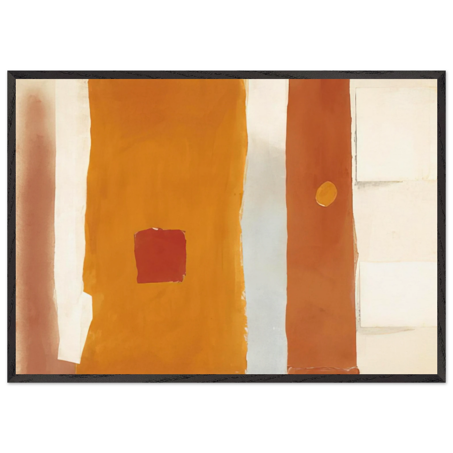 UNTITLED 1982 N3 - Esteban Vicente Framed Art Print – Black Wooden Frame - Default Title - -Framed Art Print