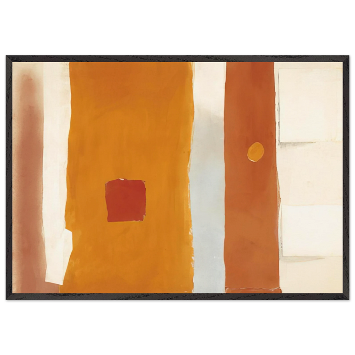 UNTITLED 1982 N3 - Esteban Vicente 70x100 cm / 28x40 inches Framed Art Print – Black Wooden Frame