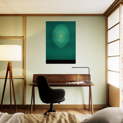 Green Mandala - 1969 - Clarence Holbrook Carter Brushed Aluminum Print - 70x100 cm / 28x40 inches | Clarence Holbrook Carter Aluminum Print | Clarence Holbrook Carter Prints