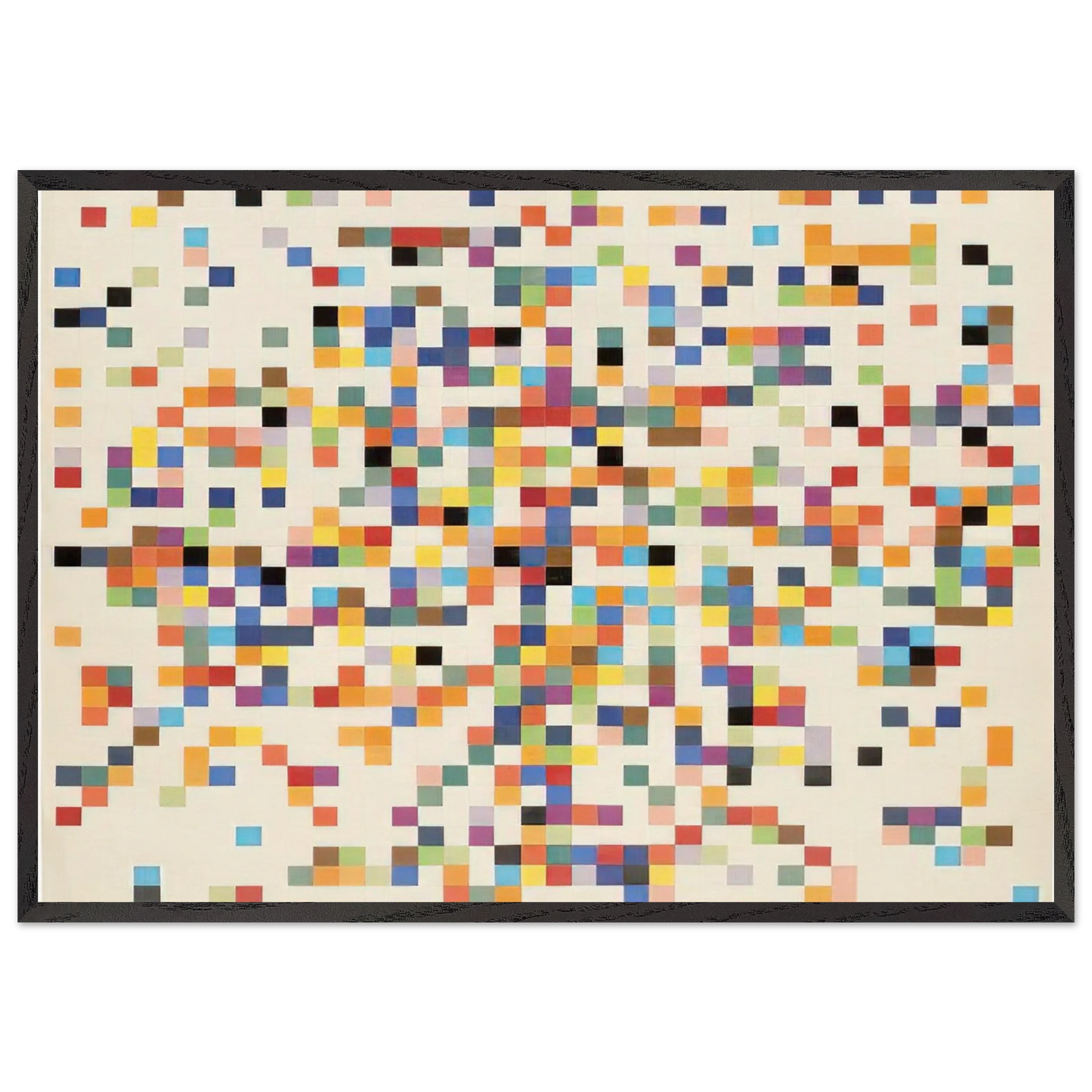 Spectrum Colors Arranged by Chance II - Ellsworth Kelly Framed Art Print – Black Wooden Frame - Default Title - -Framed Art Print