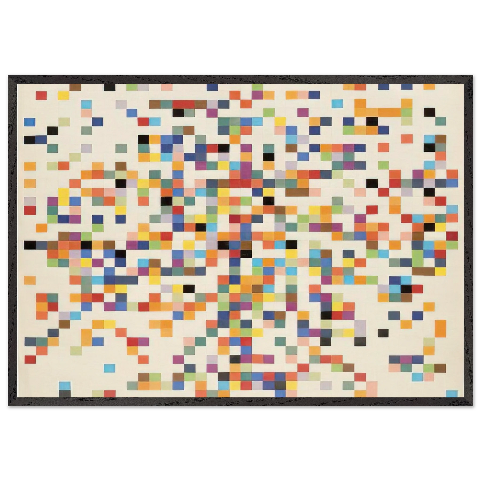 Spectrum Colors Arranged by Chance II - Ellsworth Kelly Framed Art Print – Black Wooden Frame - Default Title - -Framed Art Print