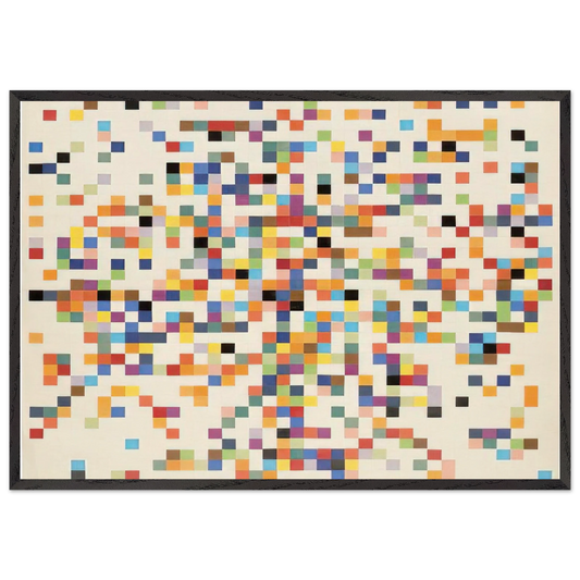 Spectrum Colors Arranged by Chance II - Ellsworth Kelly Framed Art Print – Black Wooden Frame - Default Title - -Framed Art Print