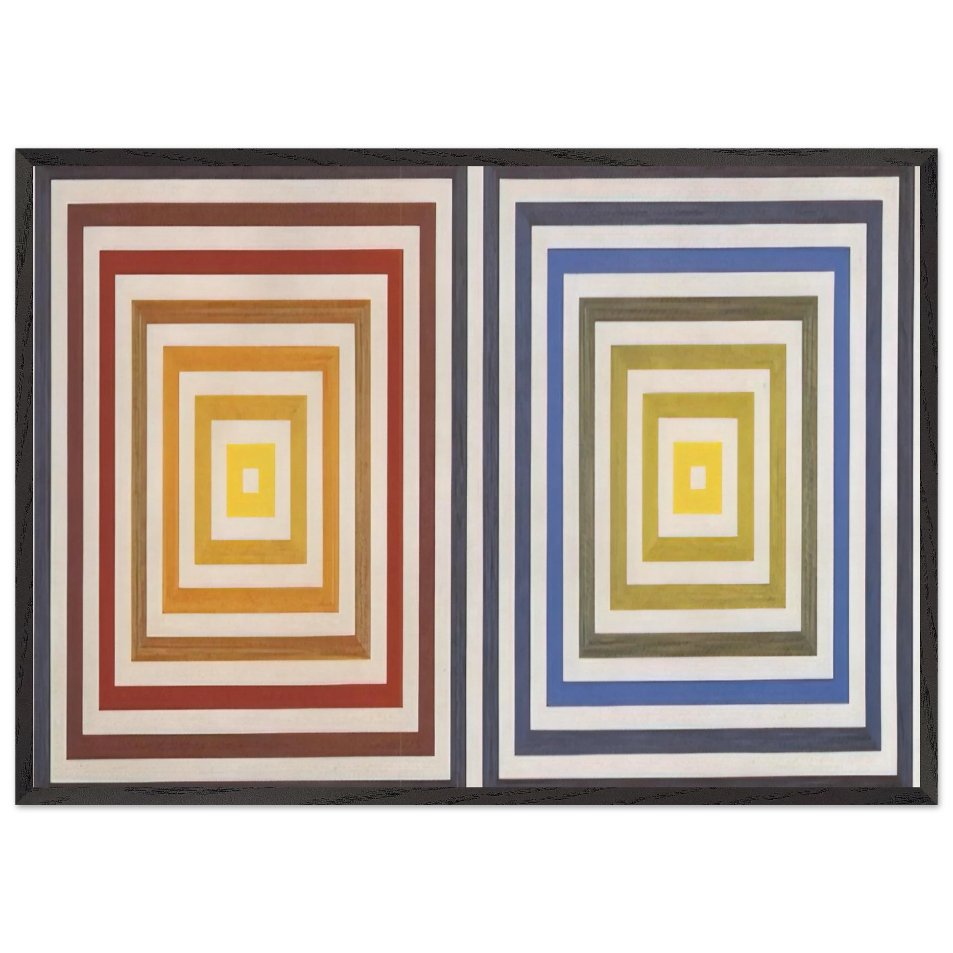 From Yellow to Violet - 1956 - Francois Morellet Framed Art Print – Black Wooden Frame - Default Title - -Framed Art Print