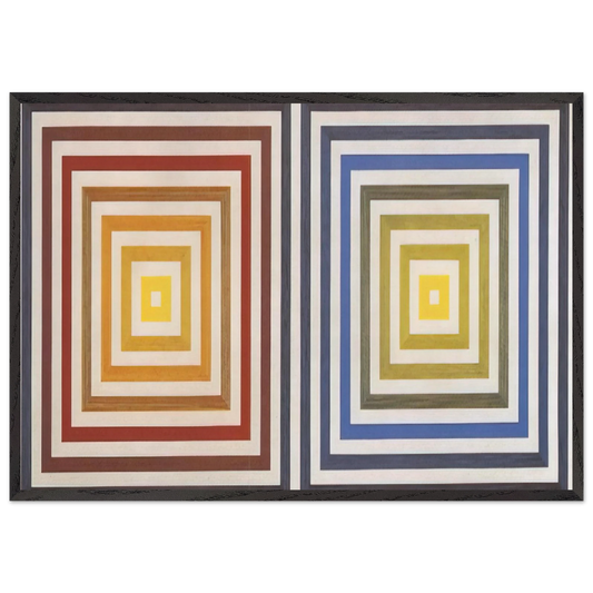 From Yellow to Violet - 1956 - Francois Morellet Framed Art Print – Black Wooden Frame - Default Title - -Framed Art Print