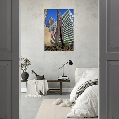 CLOTHESPIN 1976 - Claes Oldenburg Brushed Aluminum Print - 70x100 cm / 28x40 inches | Claes Oldenburg Aluminum Print | Claes Oldenburg Prints