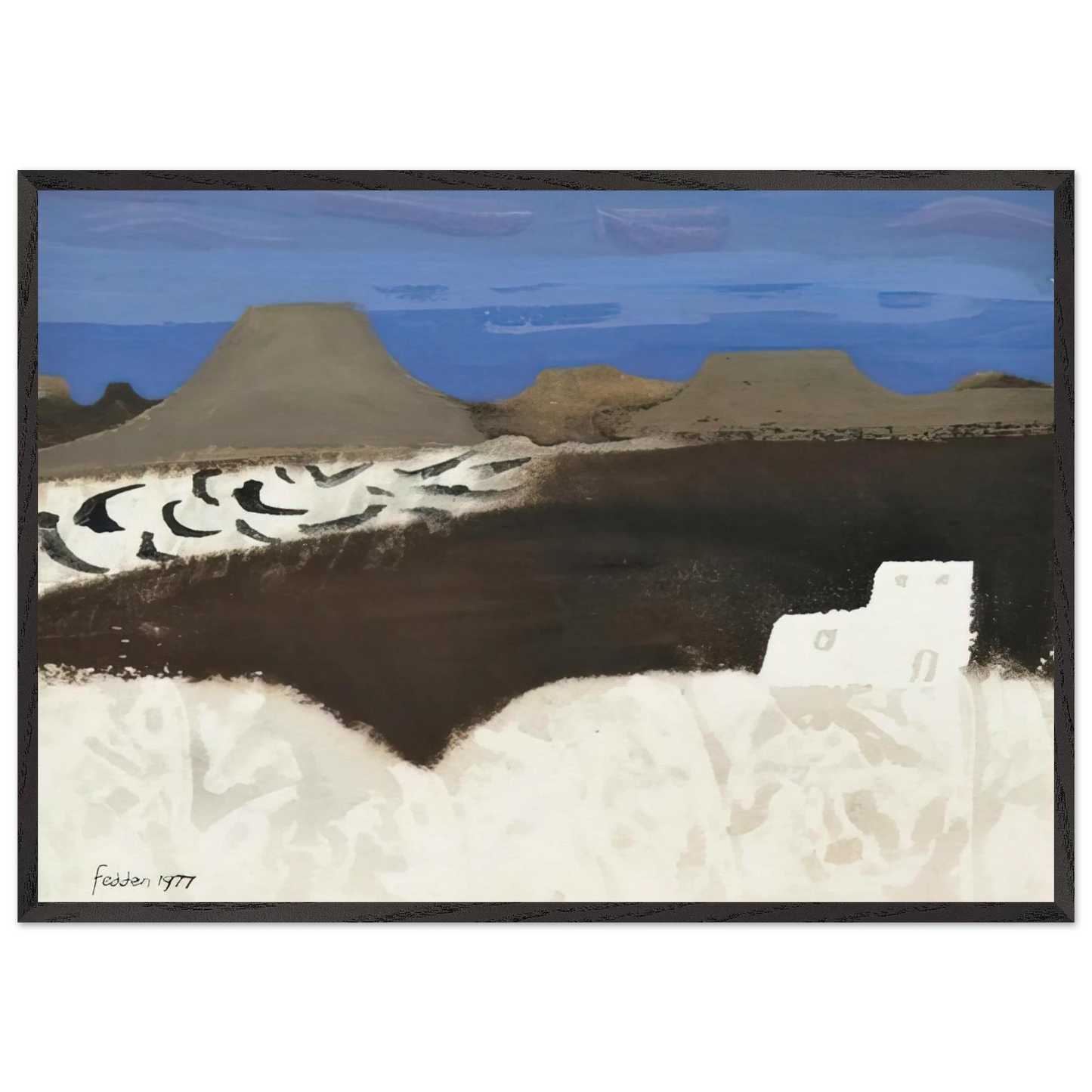 Lanzarote - 1977 - Mary Fedden Framed Art Print – Black Wooden Frame - Default Title - -Framed Art Print