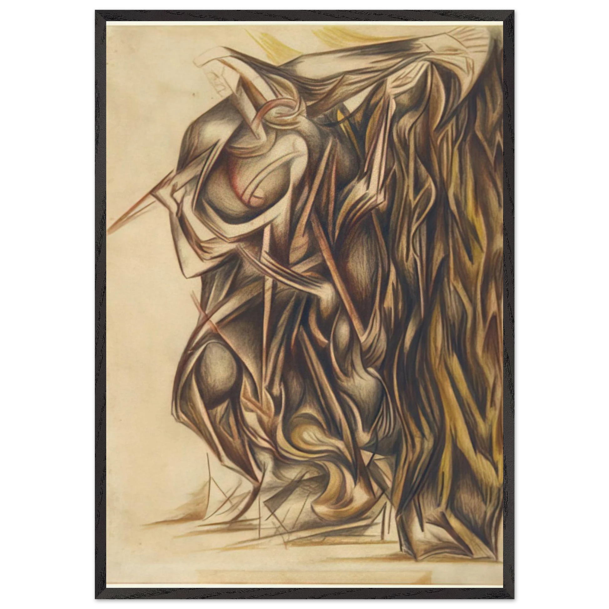 UNTITLED 1941 N2 - Jackson Pollock Framed Art Print – Black Wooden Frame - Default Title - -Framed Art Print