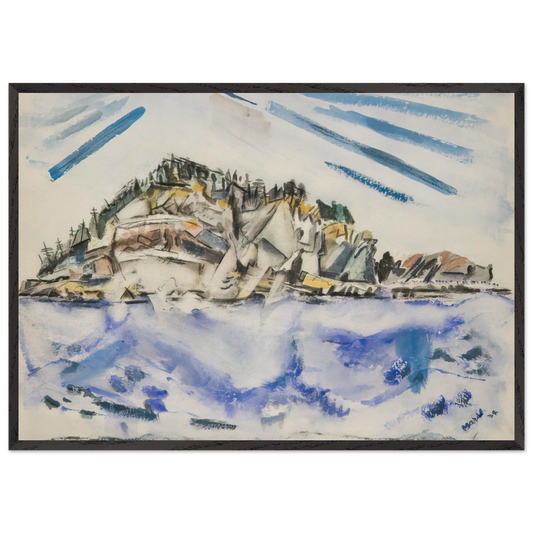 Island Ships Stern - 1934 - John Marin Framed Art Print – Black Wooden Frame - Default Title - -Framed Art Print