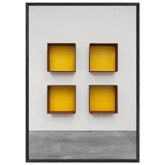Untitled JUDDO0243A - 1991 - Donald Judd 70x100 cm / 28x40 inches Framed Art Print – Black Wooden Frame