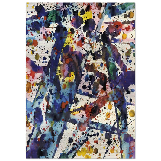 Taches  Untitled  - Sam Francis Brushed Aluminum Print - 70x100 cm / 28x40 inches | Sam Francis Aluminum Print | Sam Francis Prints