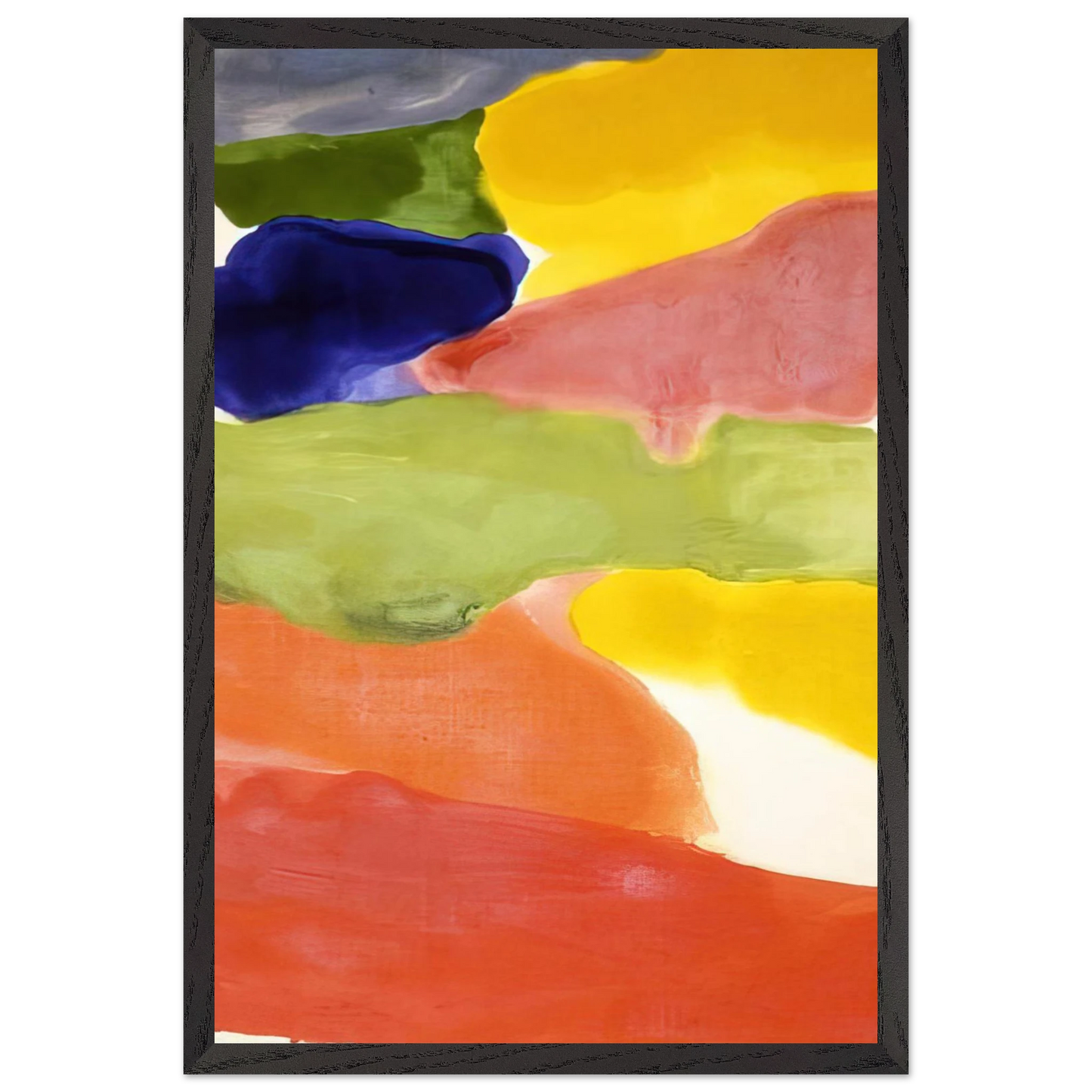 Helen Frankenthaler - Tutti-Fruitti - 1966 Wall art - 27x35 cm / 11x14 inches - Premium Wooden Framed Poster With Fine Art Paper - White frame