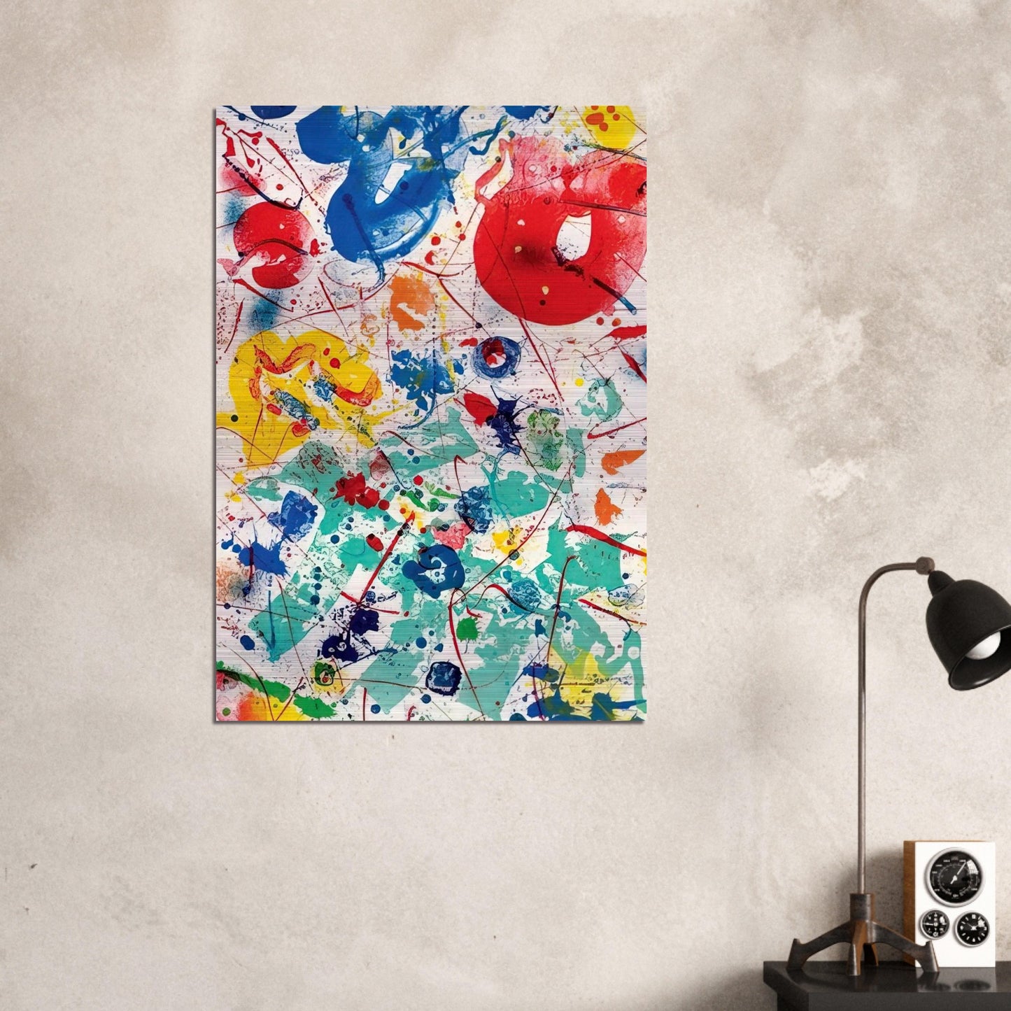 Untitled  SF 358  - Sam Francis Brushed Aluminum Print - 70x100 cm / 28x40 inches | Sam Francis Aluminum Print | Sam Francis Prints