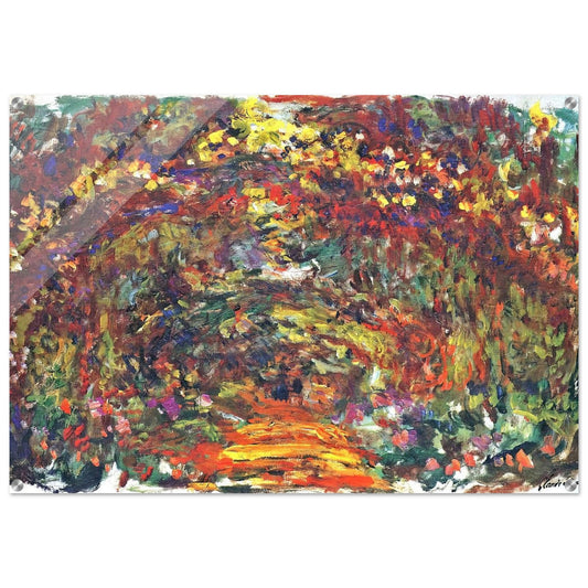 Path under the Rose Trellises, Giverny - claude monet Acrylic Print - 70x100 cm / 28x40″ inches