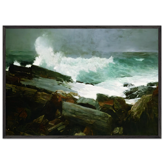 WEATHERBEATEN 1894 - Winslow Homer Framed Art Print – Black Wooden Frame - Default Title - -Framed Art Print