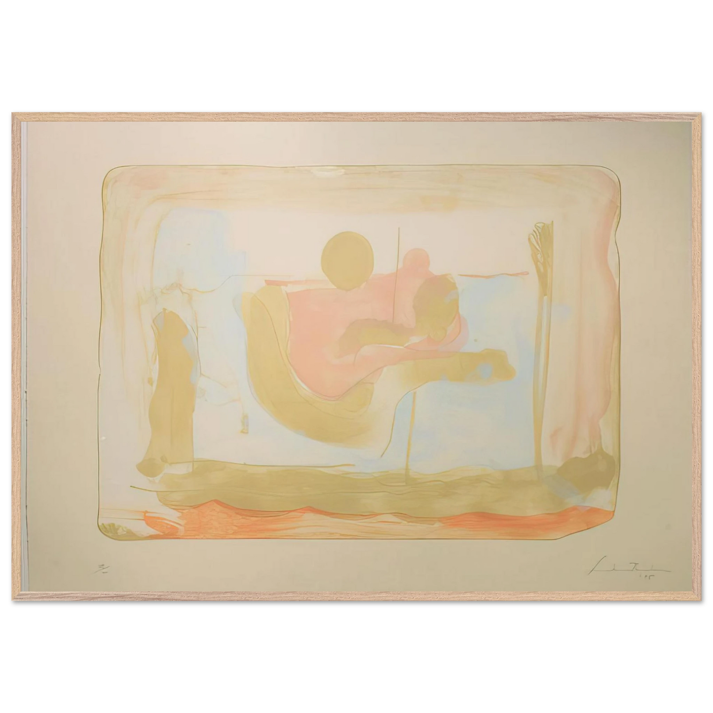 Helen Frankenthaler - Reflections I - 1995 Wall art - 28x43  cm / XL (11x17 inches) - Fine Art Poster - -