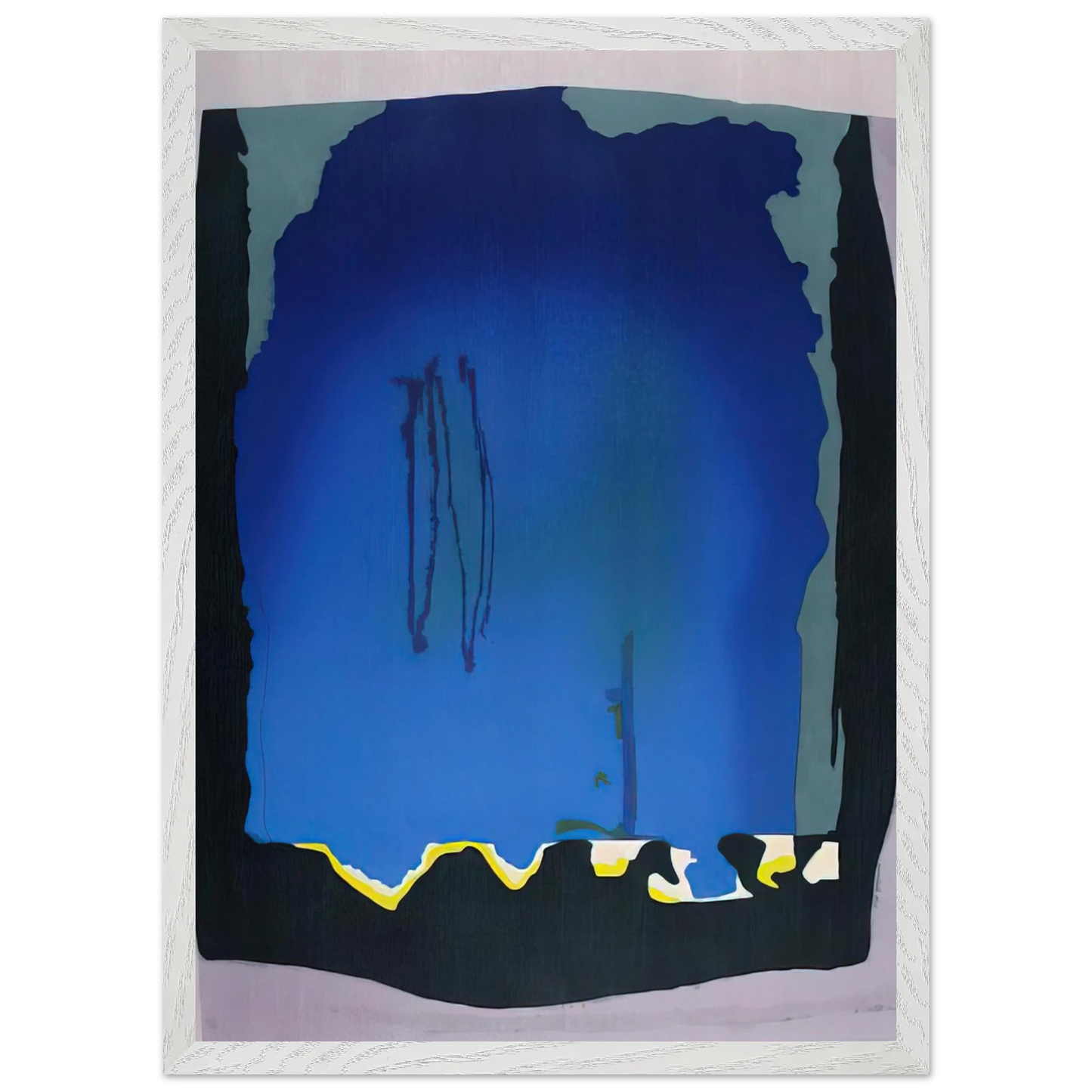 Helen Frankenthaler - Freefall - 1992 Wall art - 45x60 cm / 18x24 inches - Premium Wooden Framed Poster With Fine Art Paper - Wood frame