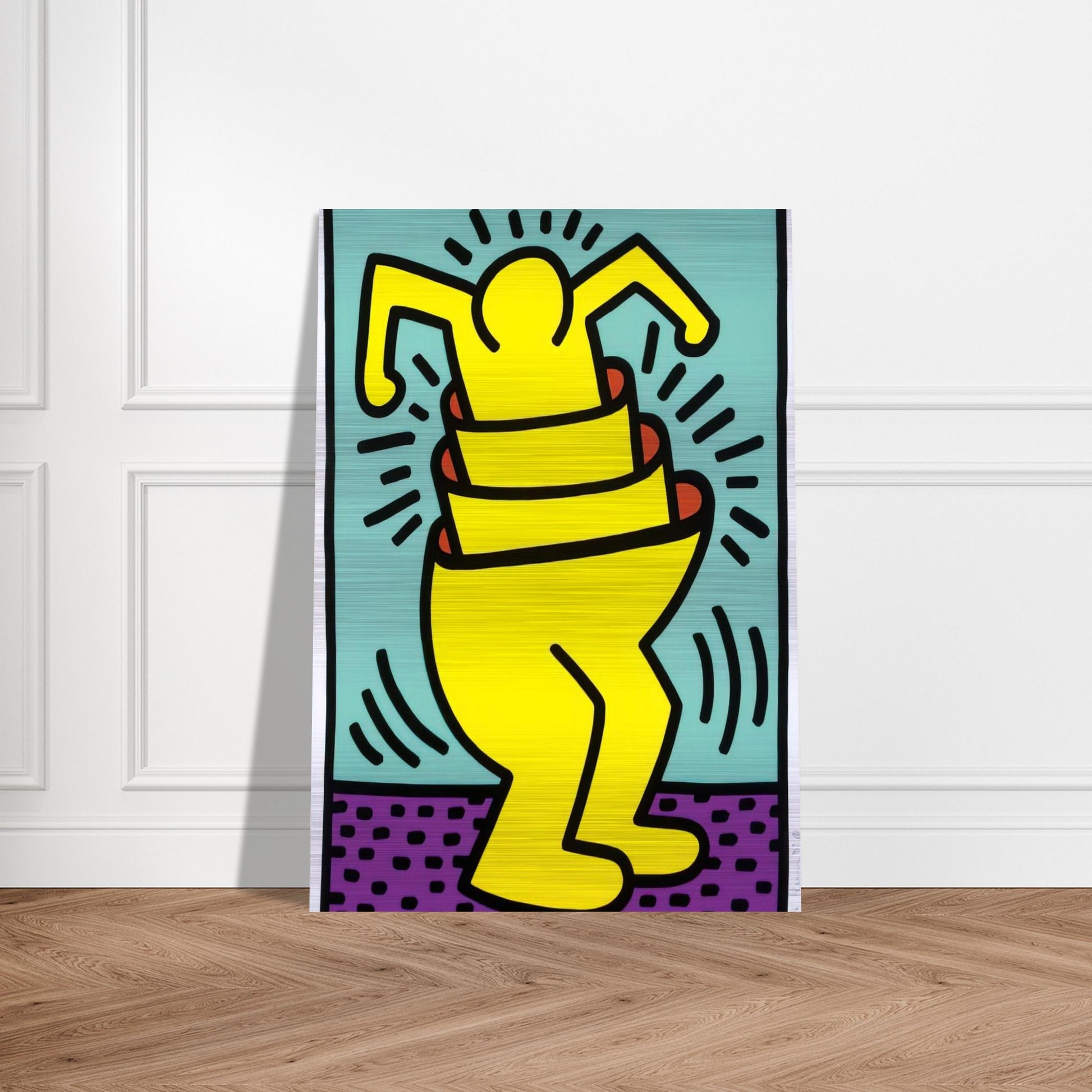 UNTITLED 1989 - Keith Haring Brushed Aluminum Print - 70x100 cm / 28x40 inches | Keith Haring Aluminum Print | Keith Haring Prints