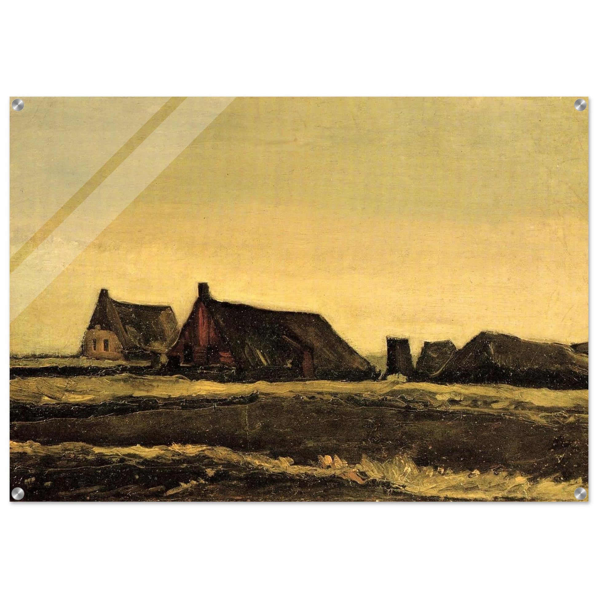 Cottages - Vincent van Gogh Acrylic Print - 70x100 cm / 28x40″ inches