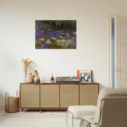 Water Lilies, Yellow and Lilac - claude monet Brushed Aluminum Print - 70x100 cm / 28x40 inches | claude monet Aluminum Print | claude monet Prints