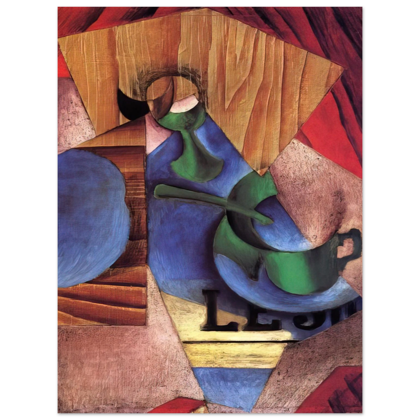 Juan Gris - GLASS CUP AND NEWSPAPER 1913 Fine Art Poster - Default Title