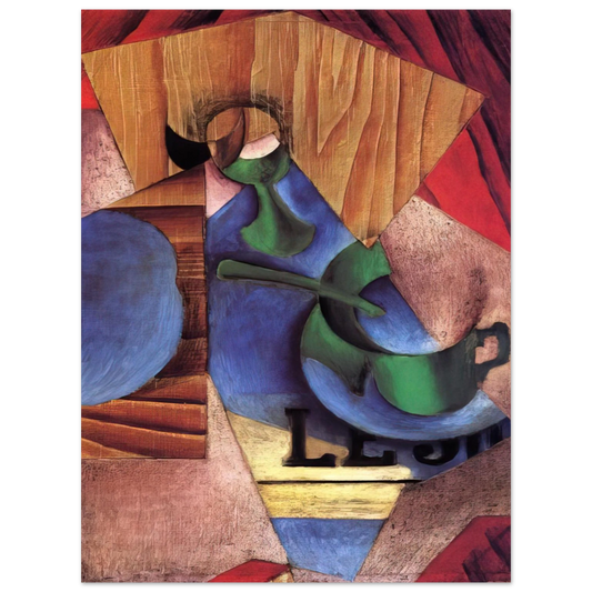 Juan Gris - GLASS CUP AND NEWSPAPER 1913 Fine Art Poster - Default Title
