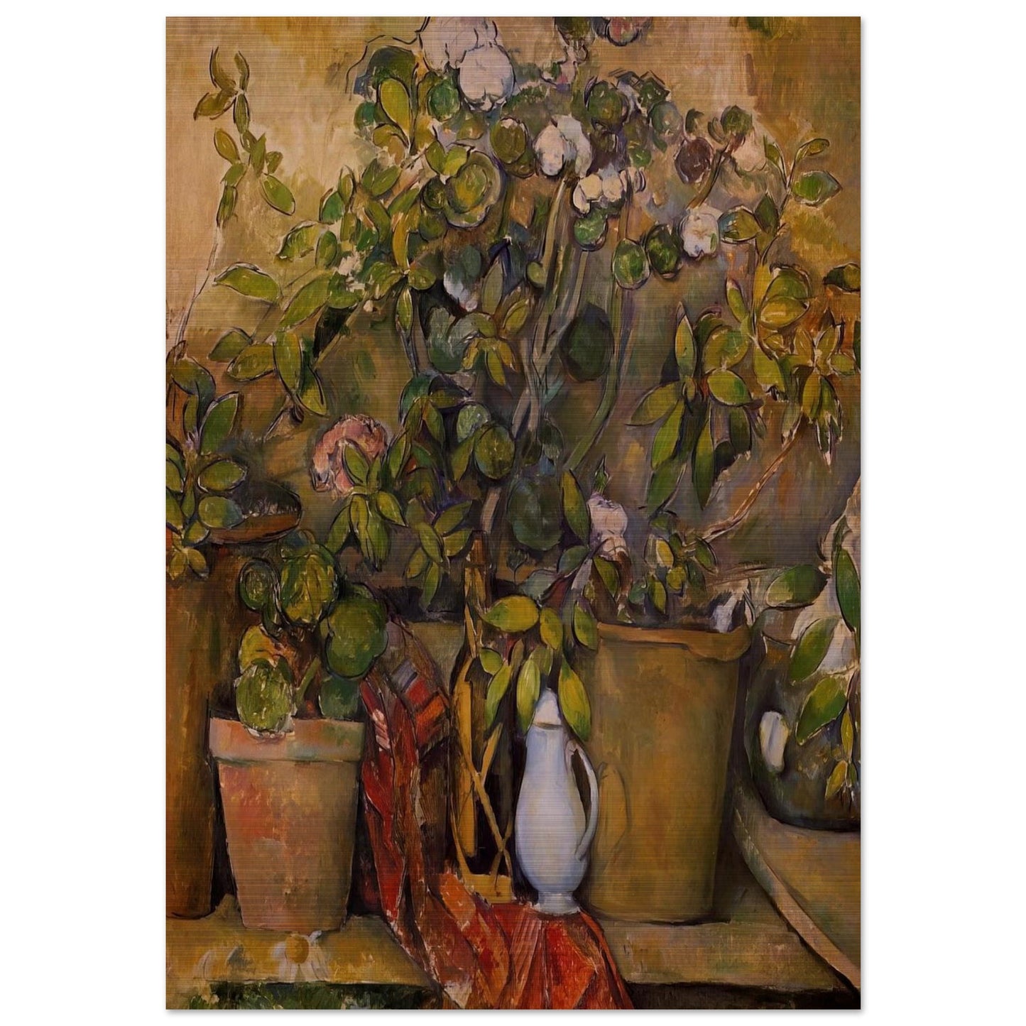 Potted Plants - Paul Cézanne Brushed Aluminum Print - 70x100 cm / 28x40 inches | Paul Cézanne Aluminum Print | Paul Cézanne Prints