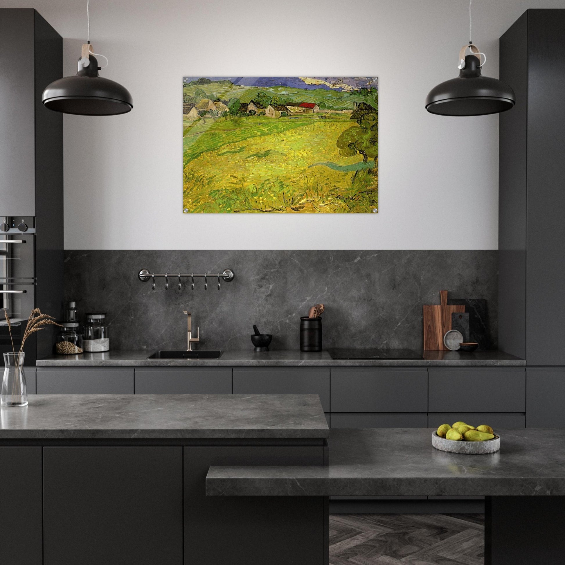 View of Vessenots near Auvers - Vincent van Gogh Acrylic Print - 70x100 cm / 28x40″ inches