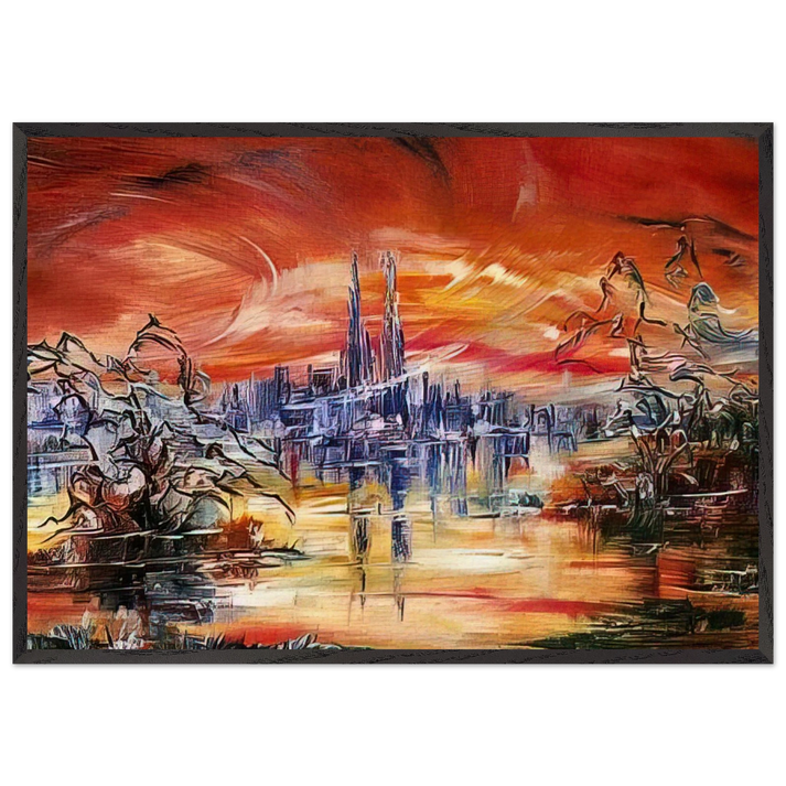 Untitled - 1981 N2 - Konrad Zuse 70x100 cm / 28x40 inches Framed Art Print – Black Wooden Frame