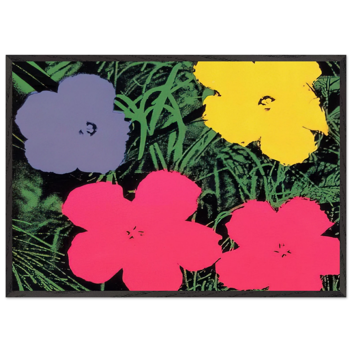 Flowers N1 - Andy Warhol Framed Art Print – Black Wooden Frame - Default Title - -Framed Art Print
