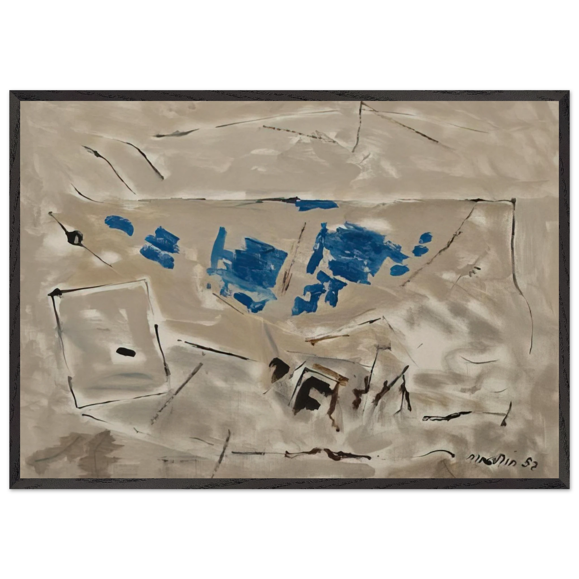 Autumn Coloring No 4 - 1952 - John Marin Framed Art Print – Black Wooden Frame - Default Title - -Framed Art Print