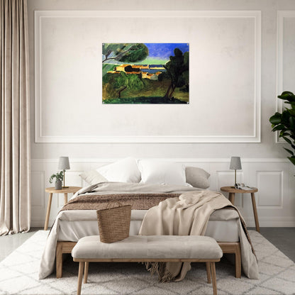 LANDSCAPE AT COLLIOURE III 1907 - Henri Matisse Acrylic Print - 70x100 cm / 28x40″ inches | Henri Matisse Wall Art | Henri Matisse Prints