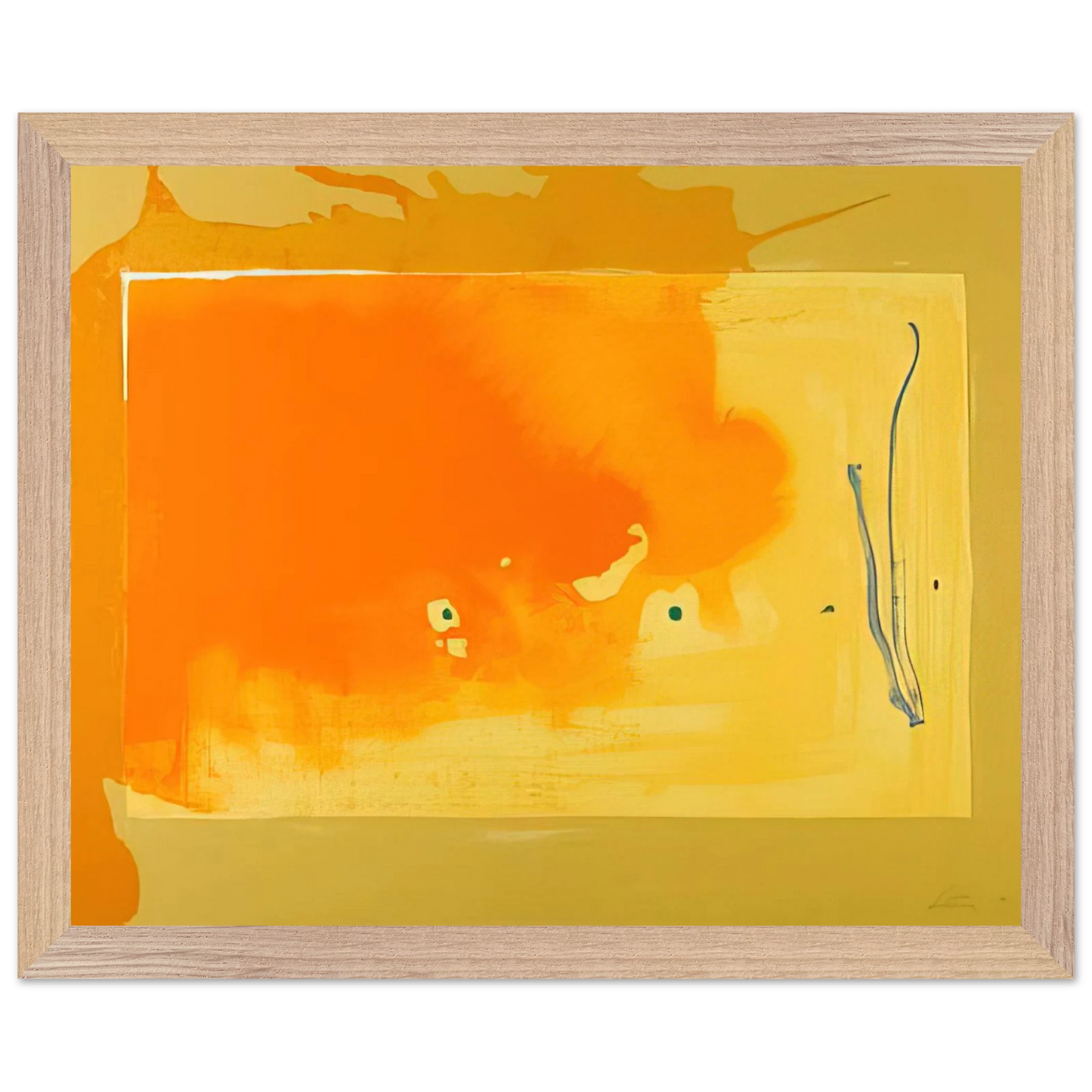 Helen Frankenthaler - Bilbao - 1998 Wall art - 45x60 cm / 18x24 inches - Premium Wooden Framed Poster With Fine Art Paper - White frame