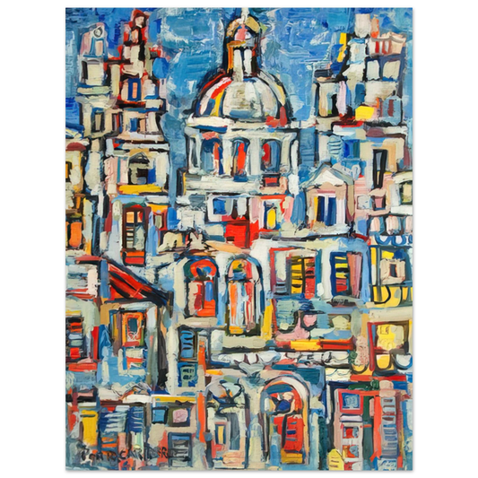Rene Portocarrero - LANDSCAPE OF HAVANA 1961 Fine Art Poster - Default Title