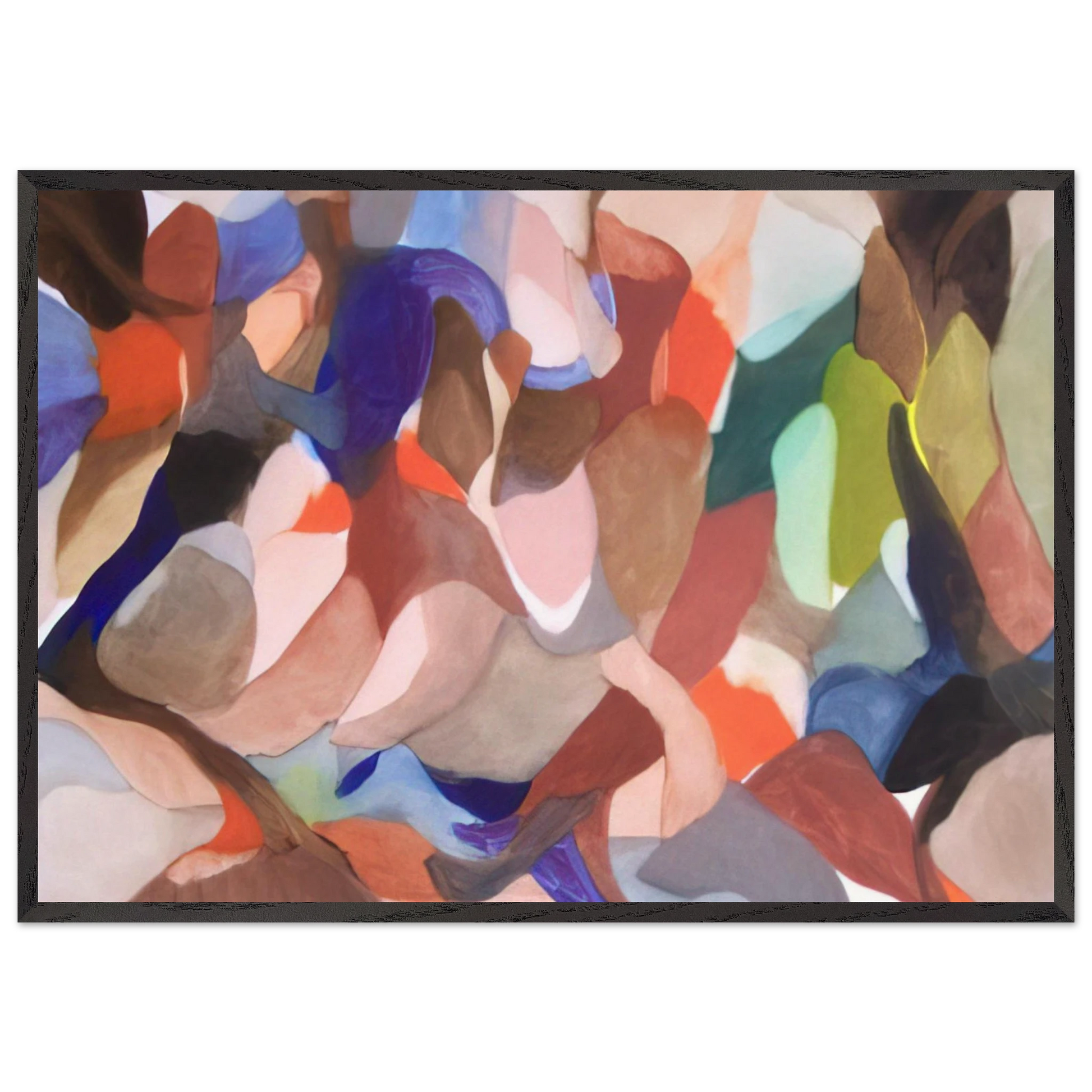 Night of the Red Wind - Alice Baber Framed Art Print – Black Wooden Frame - Default Title - -Framed Art Print