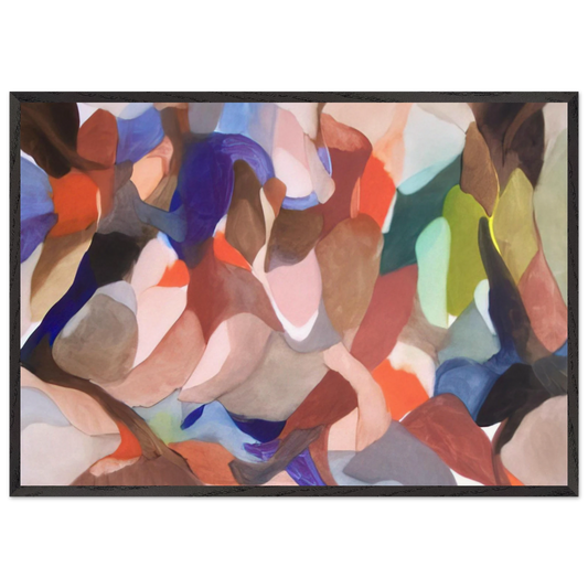 Night of the Red Wind - Alice Baber Framed Art Print – Black Wooden Frame - Default Title - -Framed Art Print