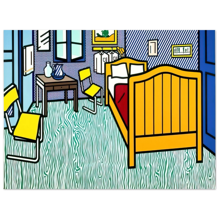 Roy Lichtenstein - BEDROOM AT ARLES 1992  75x100 cm / 30x40inches Fine Art Poster