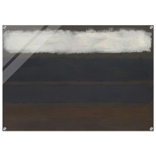 No. 14 Horizontals, White over Darks - 1961 - Mark Rothko Acrylic Print - 70x100 cm / 28x40″ inches | Mark Rothko Wall Art | Mark Rothko Prints