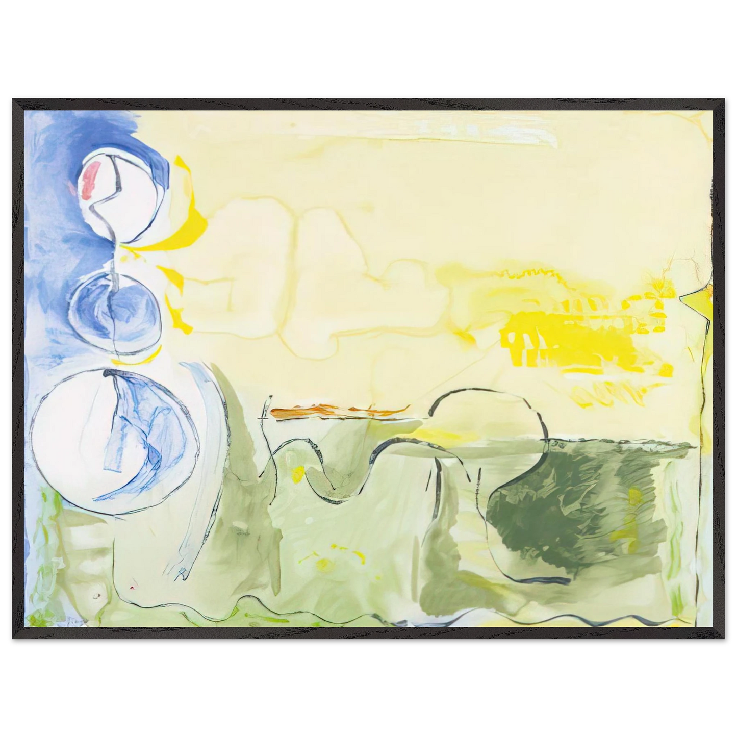 Helen Frankenthaler - Flotilla - 2006 Wall art - A2 (42 x 59.4  cm) - Premium Wooden Framed Poster With Fine Art Paper - Wood frame