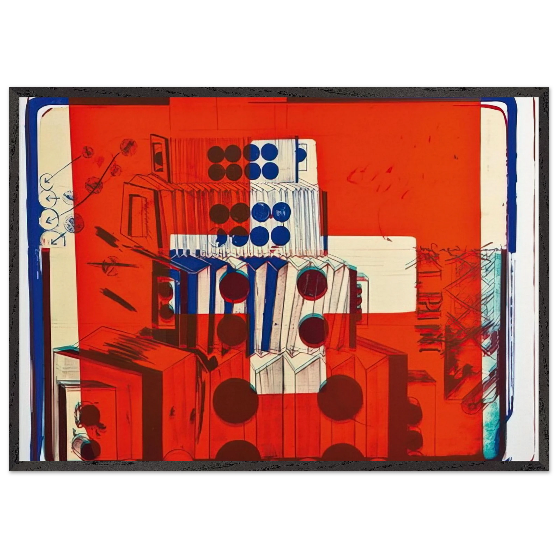 Ars Alpina I - 1972 - Dieter Roth 70x100 cm / 28x40 inches Framed Art Print – Black Wooden Frame