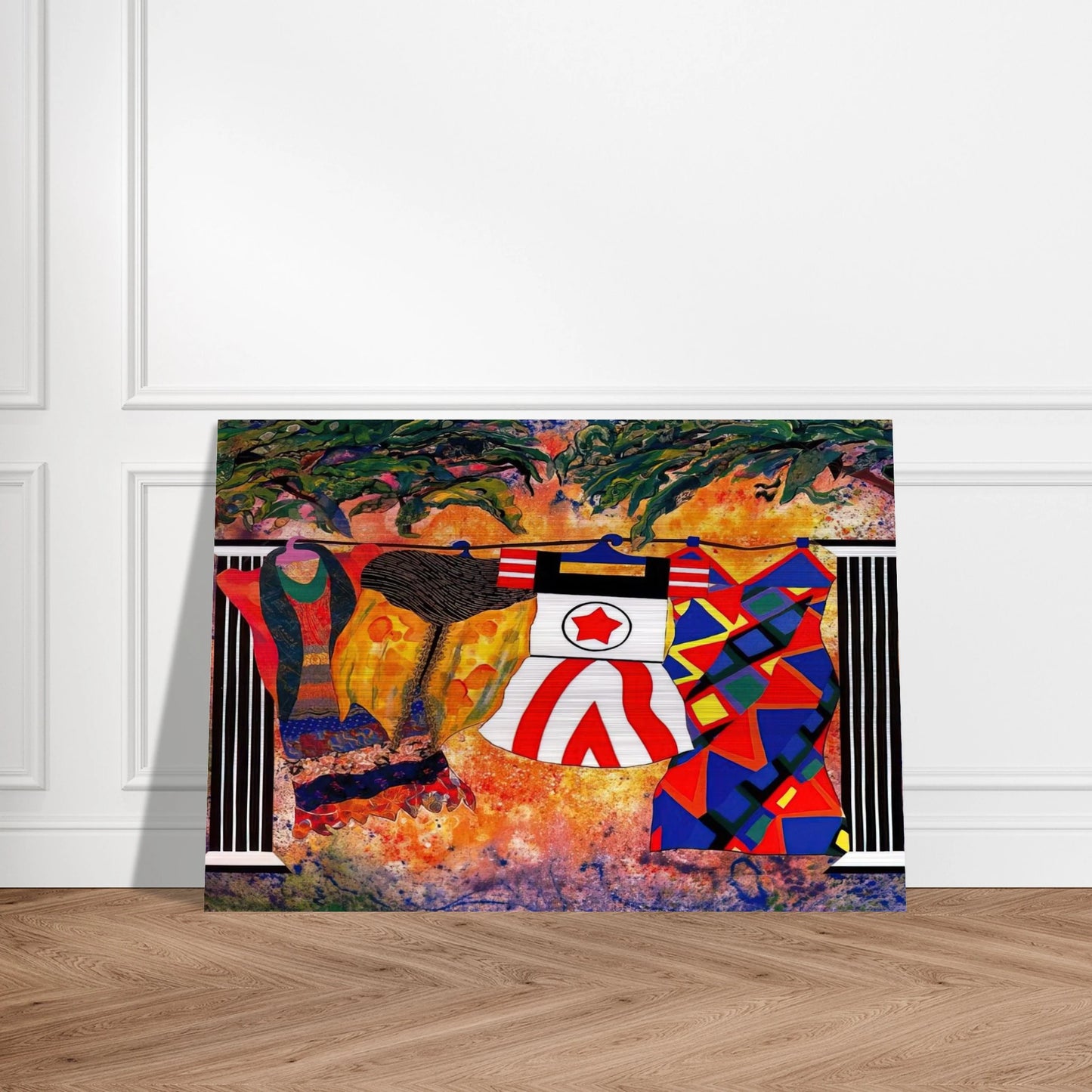 Yard Sale - 1993 - Miriam Schapiro Brushed Aluminum Print - 70x100 cm / 28x40 inches | Miriam Schapiro Aluminum Print | Miriam Schapiro Prints