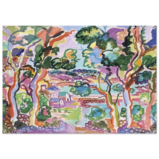Paysage - Fauvism - Charles Lapicque Acrylic Print - 70x100 cm / 28x40″ inches
