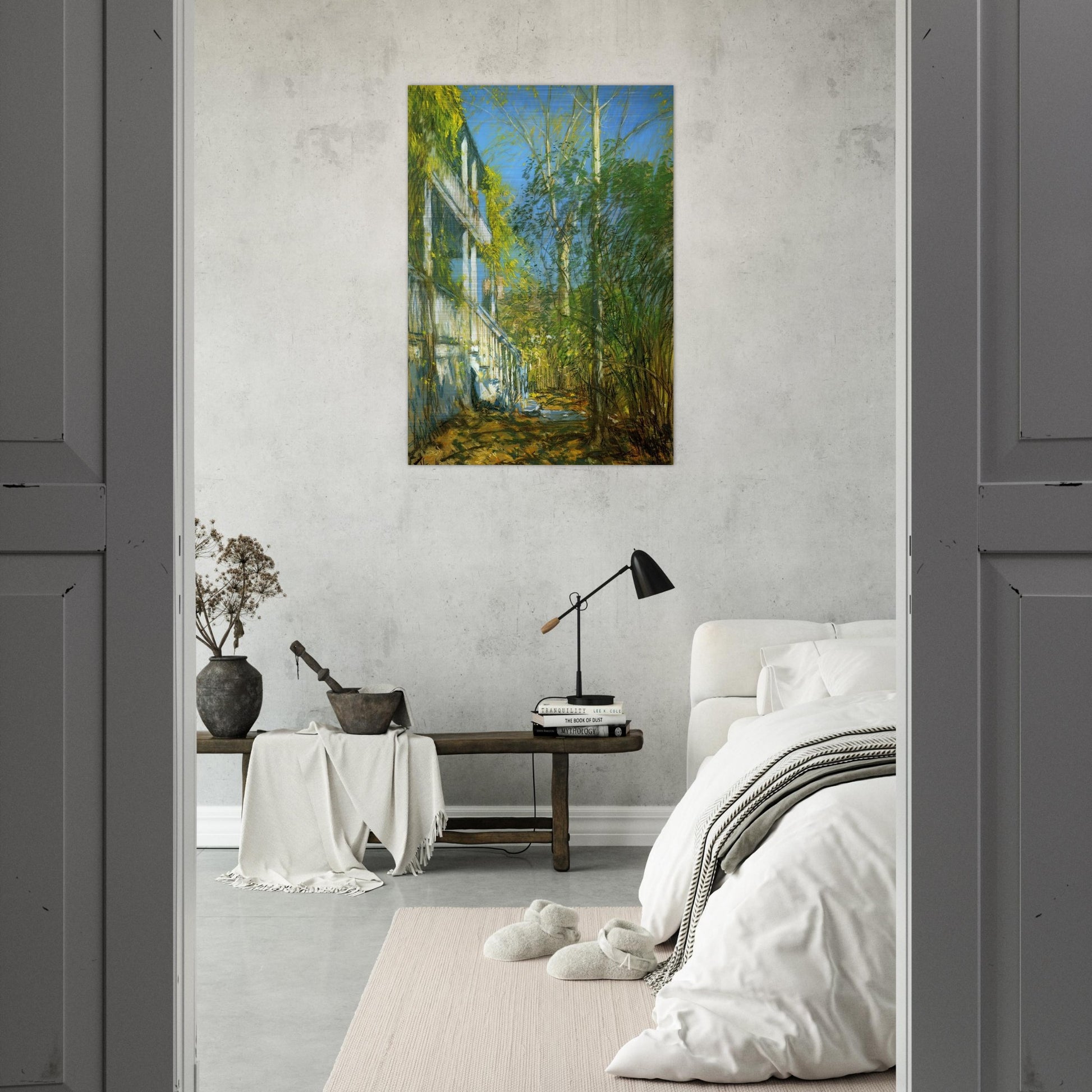 Summer at Cos Cob - Childe Hassam Brushed Aluminum Print - 70x100 cm / 28x40 inches | Childe Hassam Aluminum Print | Childe Hassam Prints