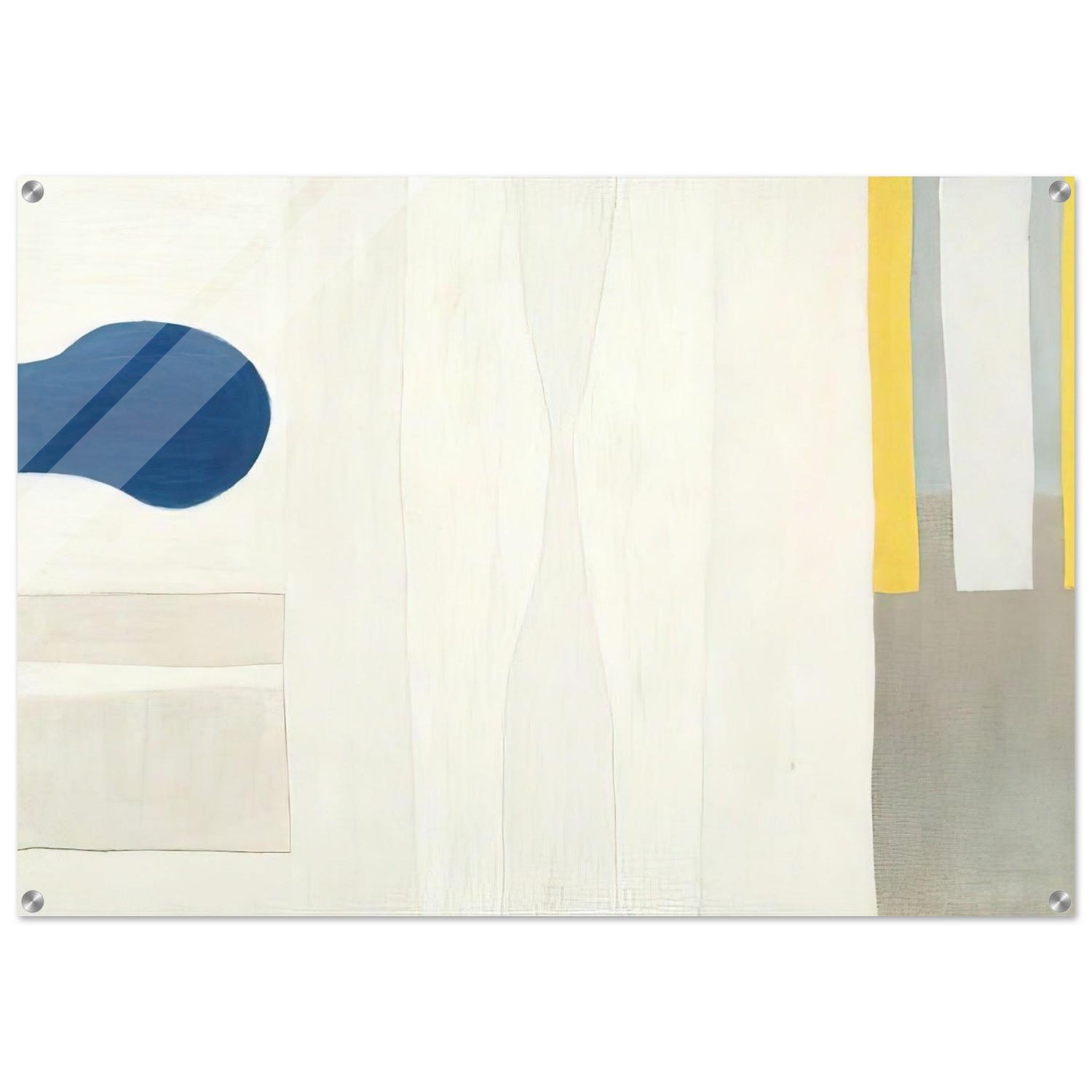 Blue Form on White - 1964 - William Scott Acrylic Print - 70x100 cm / 28x40″ inches